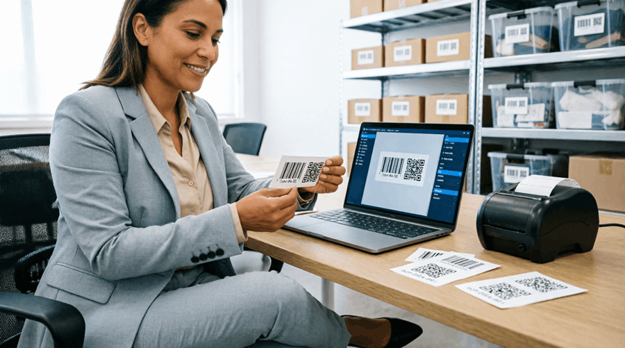 Etiquetas con código de barras y QR