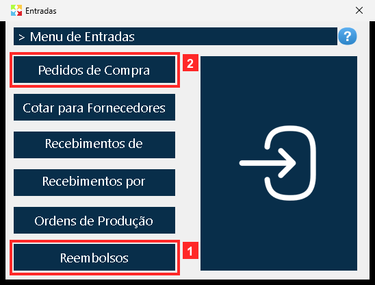 Ao pressionar «Entradas» abre-se o menu de operações de entrada. «Reembolsos» é a opção dos REEMBOLSOS DE VENDA: serve para registrar a mercadoria que um cliente devolve depois de…