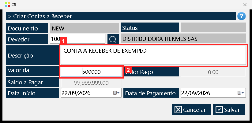 Embaixo ficam «Descrição» (para que serve a conta) e «Valor da Obrigação», o valor que se deve.