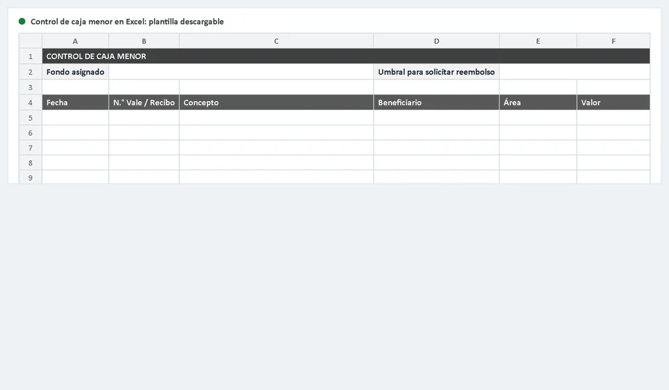 Modelo de caixa pequeno no Excel: download grátis